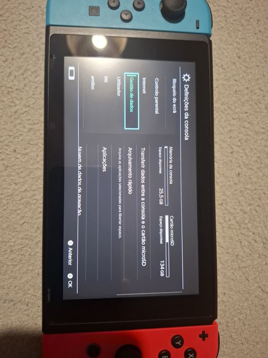 Nintendo switch V2 32gb + cartão 256 + jogos