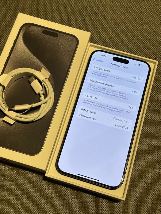 Iphone 15 pro max, 256gb