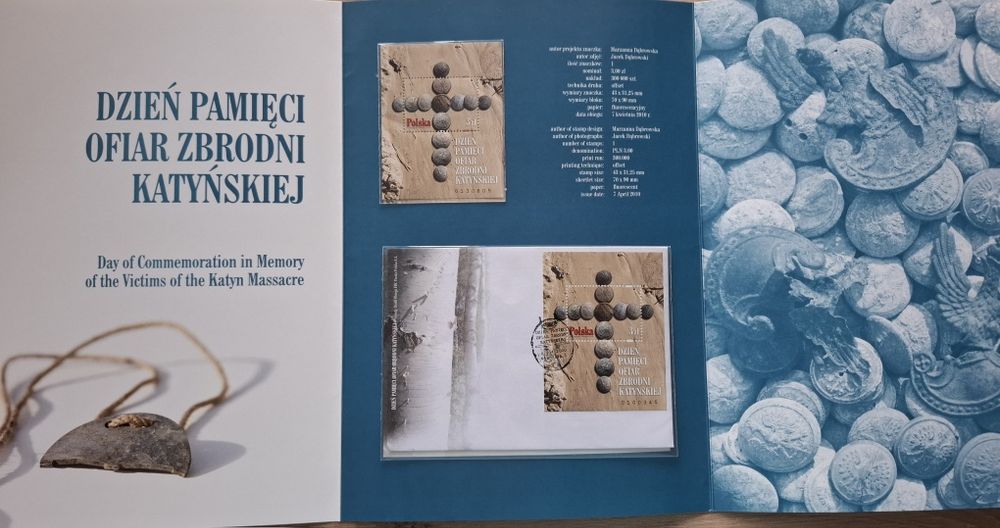 Zestaw 5 znaczków w folderach