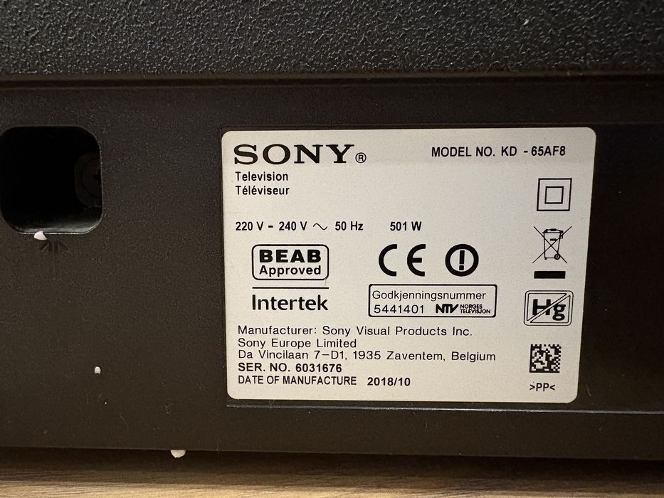 Sprzedam TV Sony Bravia 65”