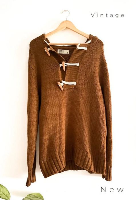 Vintage Hooded Knitted Sweater