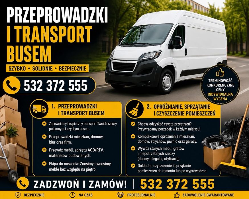 Usługi przeprowadzki transport