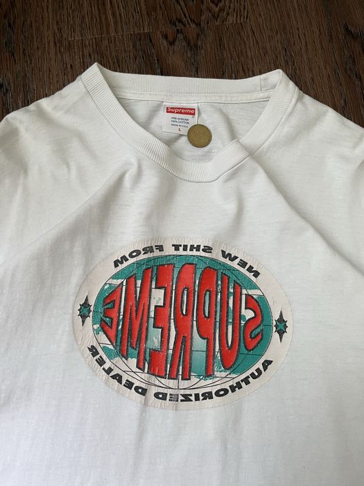 Legit! Футболка supreme authorized dealer x bape