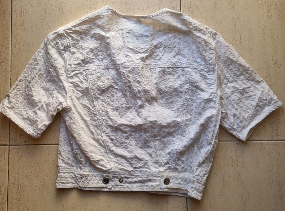Casaco Moschino Branco Lantejoulas