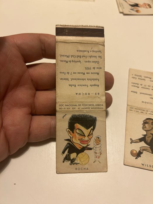 Académica 1961 cromos da bola caricaturas carteiras fósforos