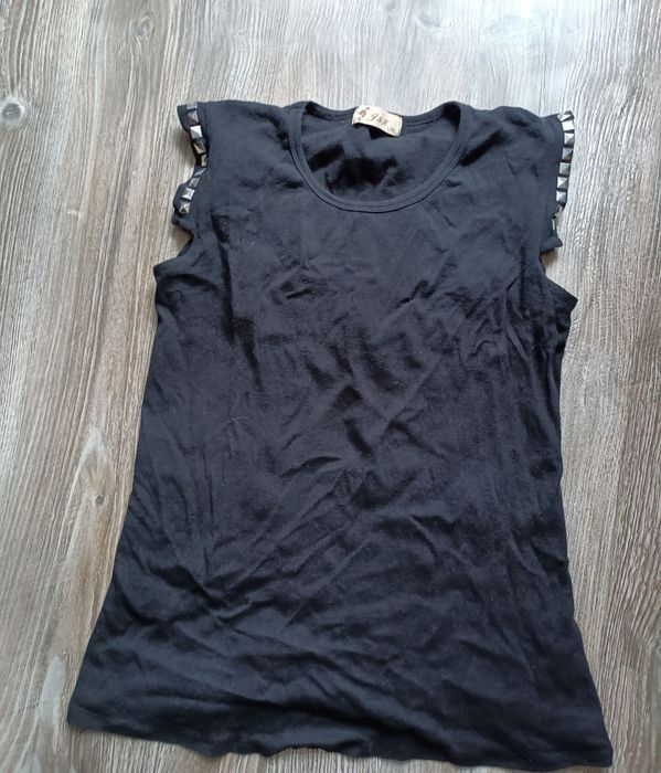 Bluzka damska czarna rozmiar L XL z ćwiekami