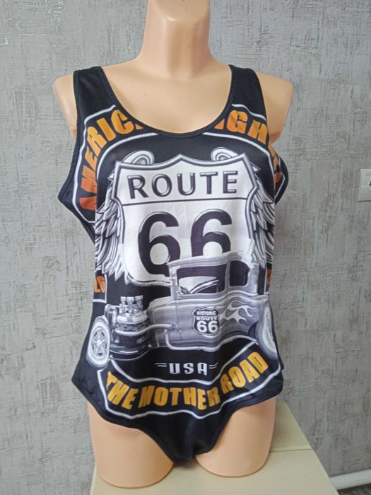 Боди Shein для байкерш Rout 66 Размер 1XL (EU 46) 50