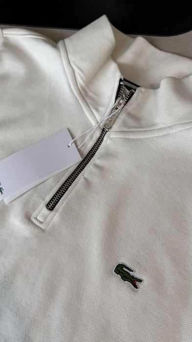 Стильна 1/3 Zip кофта   Lacoste White