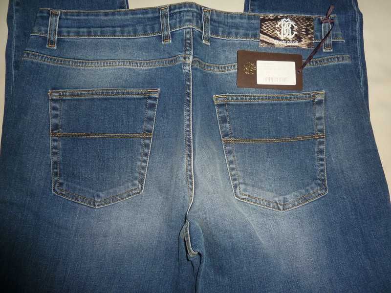 Calças de ganga novas italianas Robert Cavalli 48 - SALDO