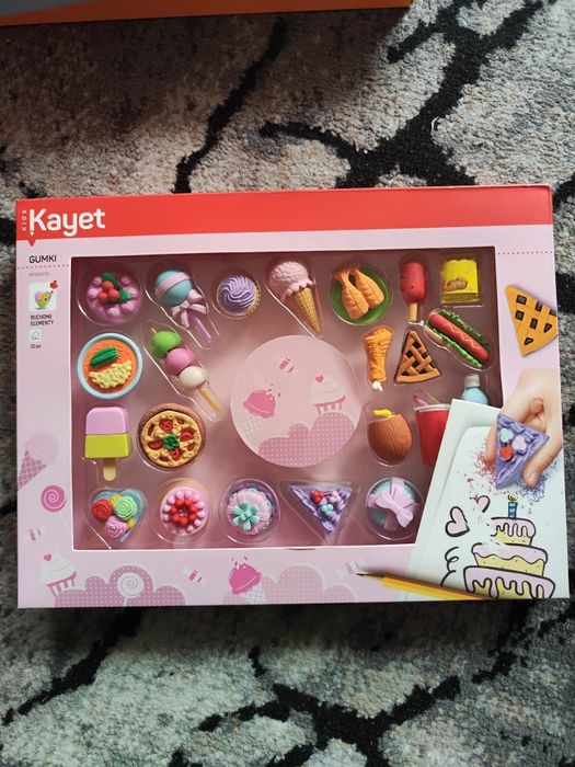 Gumki do ścierania kayet z ruchomymi elementami