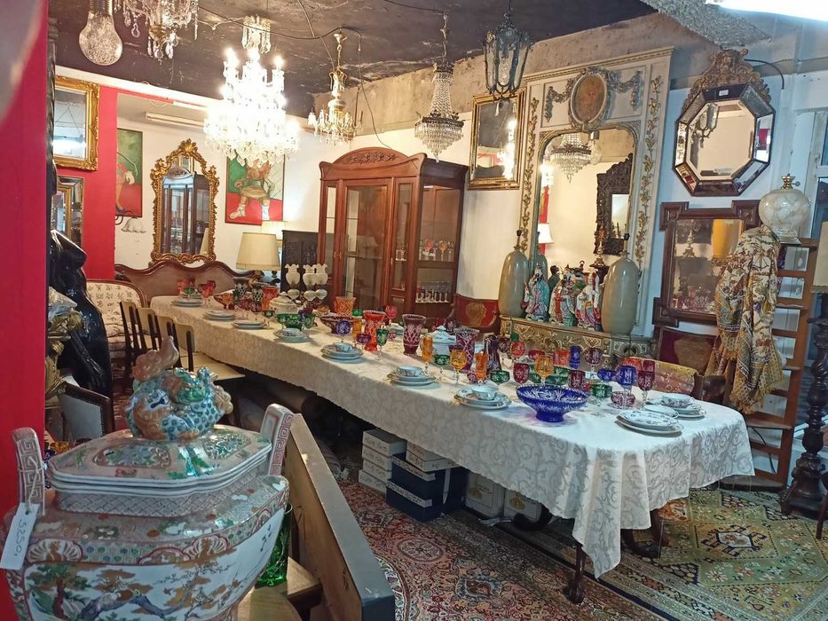 Lustre Bronze Vidro 4 Lâmpadas