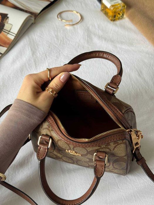 Coach Rowan Ginger Satchel In Signature Canvas/Коуч Роуен Сатчел Джінджер