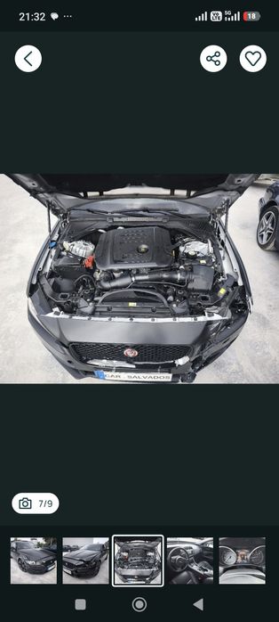 Jaguar XE 2.0 para peças