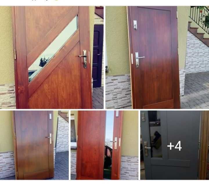 Drzwi zewnetrzne z litego drewna