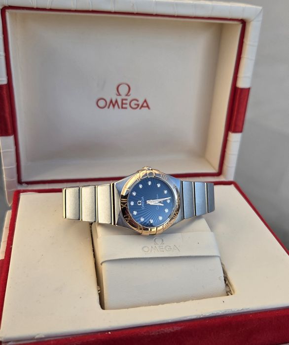 Omega Constellation 24mm z 12 diamentami  Bicolor 18k  pełny zestaw