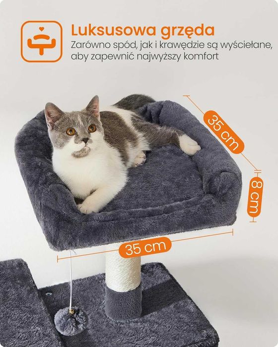 Drapak domek legowisko słupek dla kota duzy XXL NOWY kot
