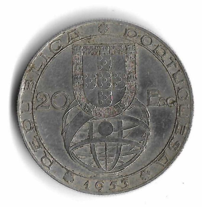 20$00  Moeda de Prata MBC KM#585 N#11158 Renovação Financeira