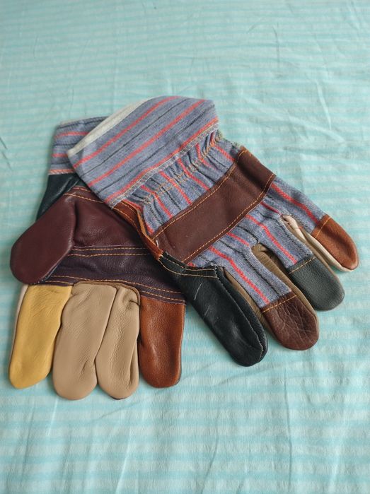 rękawice robocze wzmocnione skora 2 pary