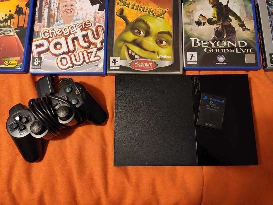 Playstation 2 + 48 Jogos + Memory Card + Comando64751298875011123