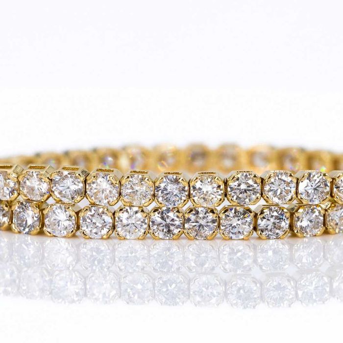 Pulseira ouro e diamantes naturais 6.13ct