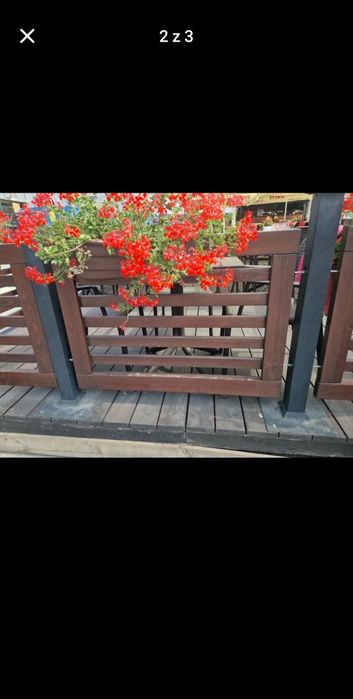 Płotek do ogródka gastronomicznego