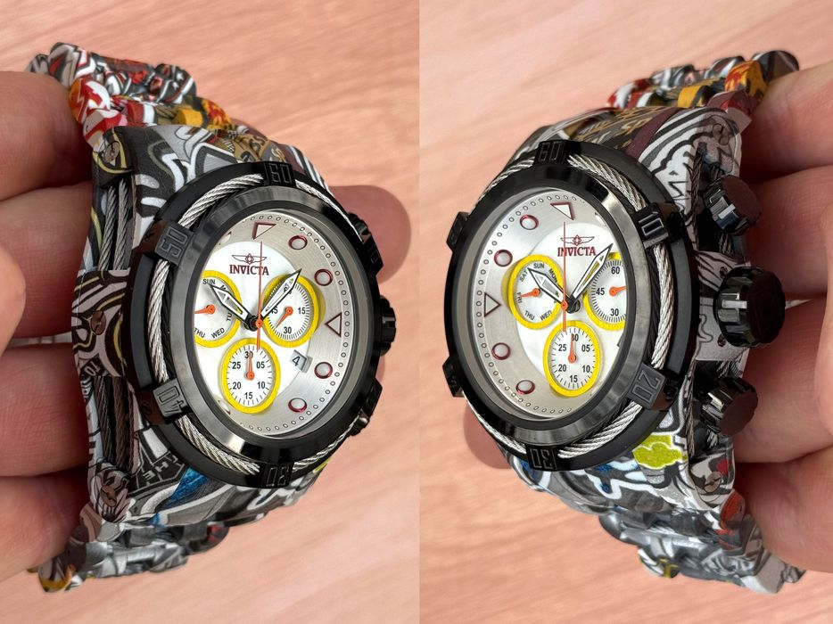 Invicta 34714 Reserve Bolt Zeus 53 мм Graffiti HydroPlated 200MT Swiss