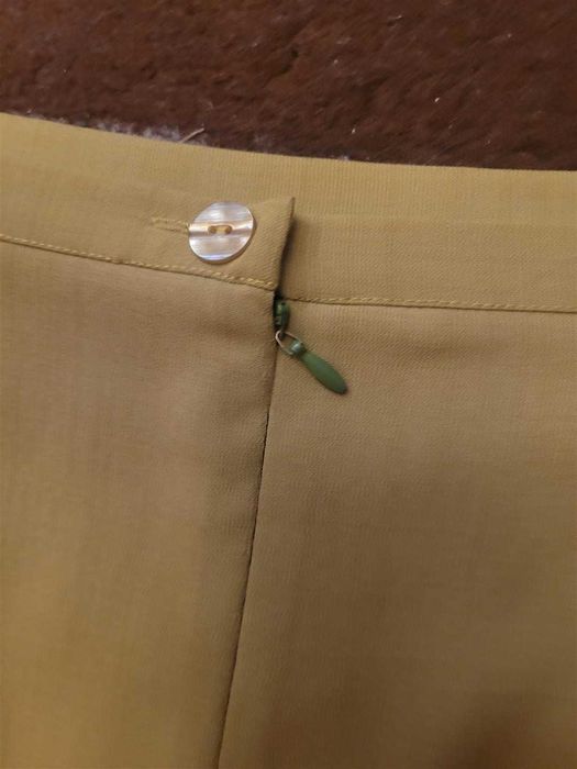 Damski Żakiet IWONA - Rozmiar 38, Komplet, Miętowy, Spódnica Elegancki