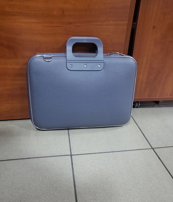 Aktówka szara na dokumenty, laptop 15,6 cala