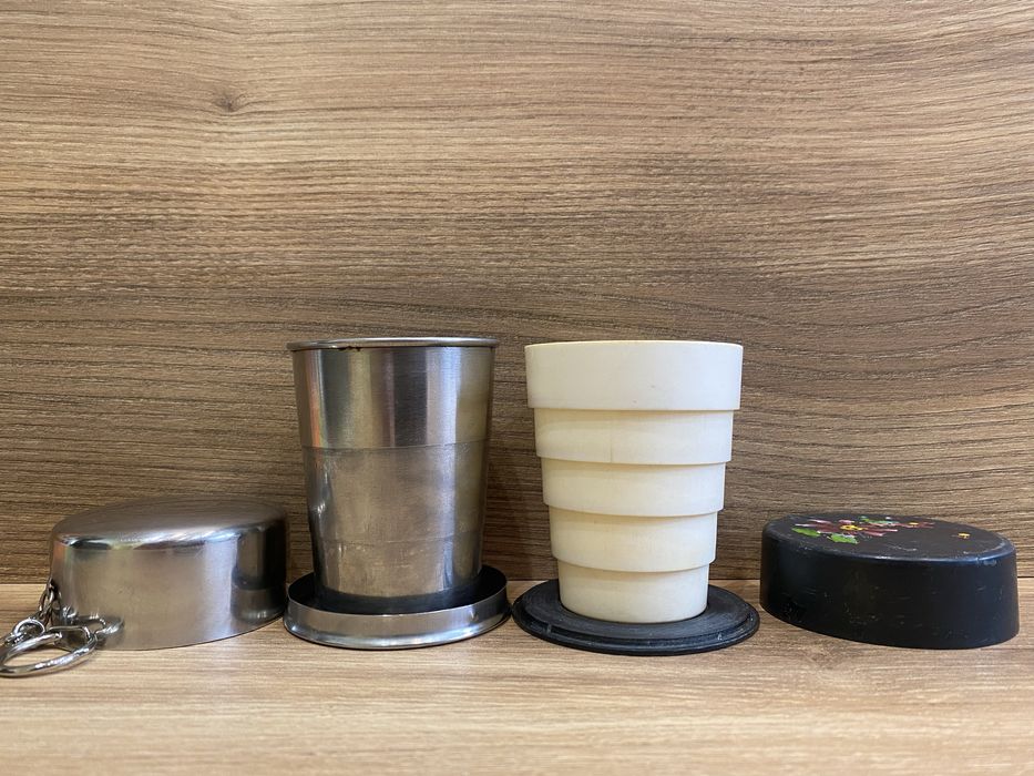 ‼️Стаканчик складний нержавійка та пластиковий(НЕДОРОГО)‼️