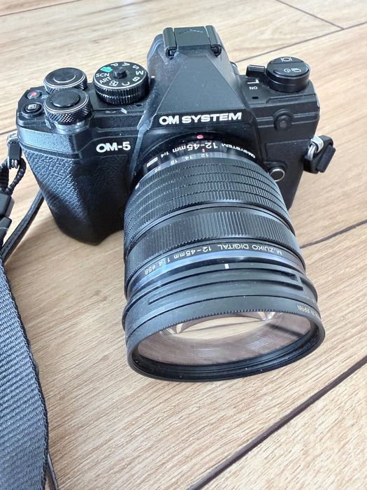 OM System Om5 body stan idealny, mało używany + obiektyw 12-45 F4 Pro