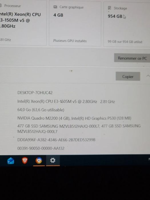 Lenovo ThinkPad P51, Intel Xeon E-1505m, 64gb Ram, 1TB SSD NvME, Windows 11