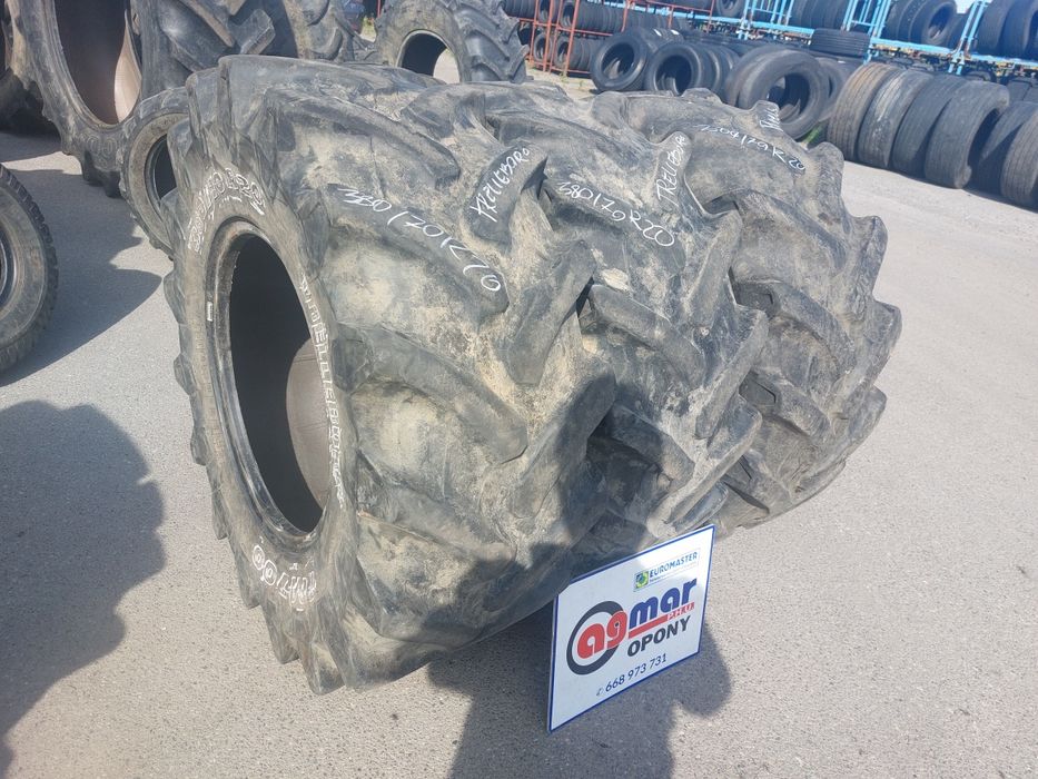 380/70R20 Trelleborg Pirelli opony używane rolnicze