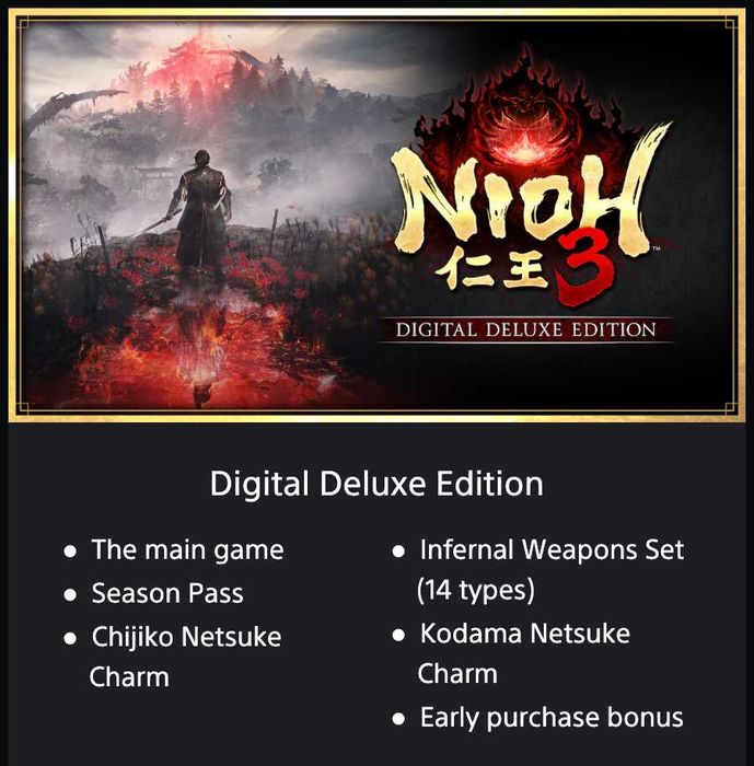 Nioh 3 PS5 Акаунт Deluxe Edition