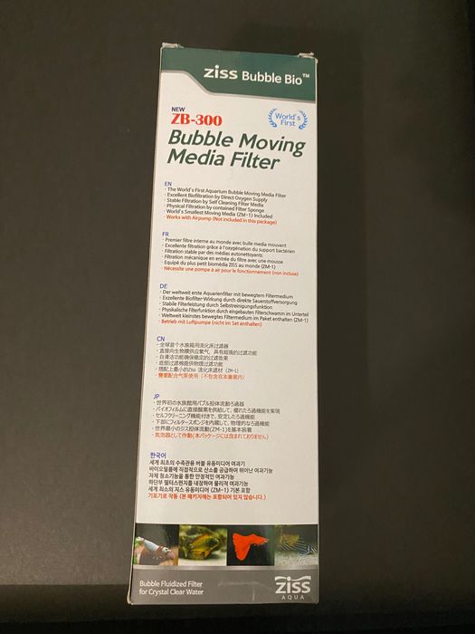 Filtro interno aquário Ziss 300 bubble moving média