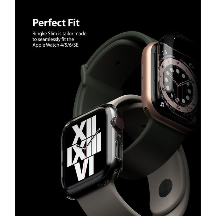 2X Nakładka Ringke Slim Watch 4 / 5 / 6 / Se (40 Mm) Clear & Black