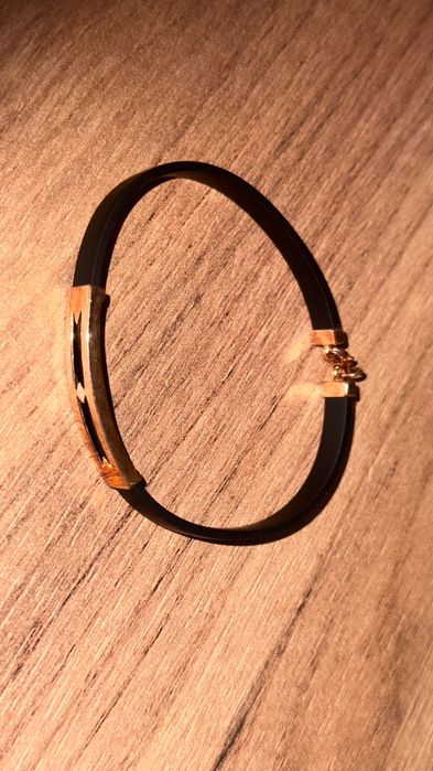 Каучуковый браслет мужской золото