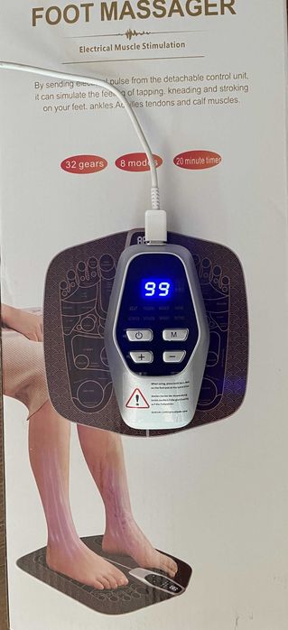 Masażer do stóp 8 trybów, składany  na pilota