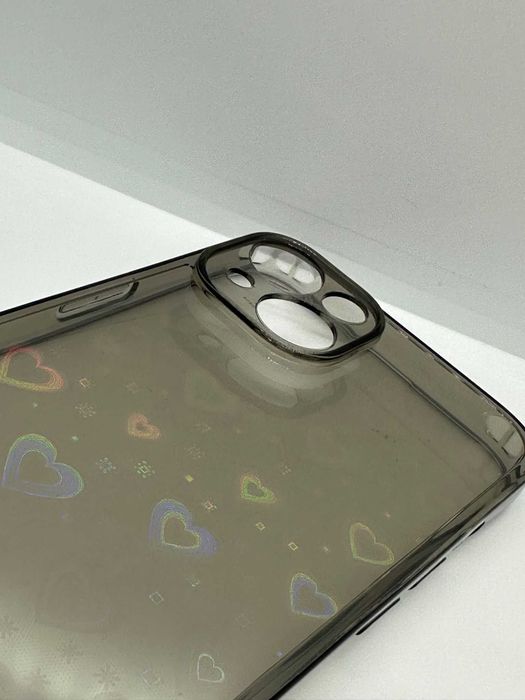 Obudowa Plecki Etui Case Iphone 13 Szare + Serduszka kod 220