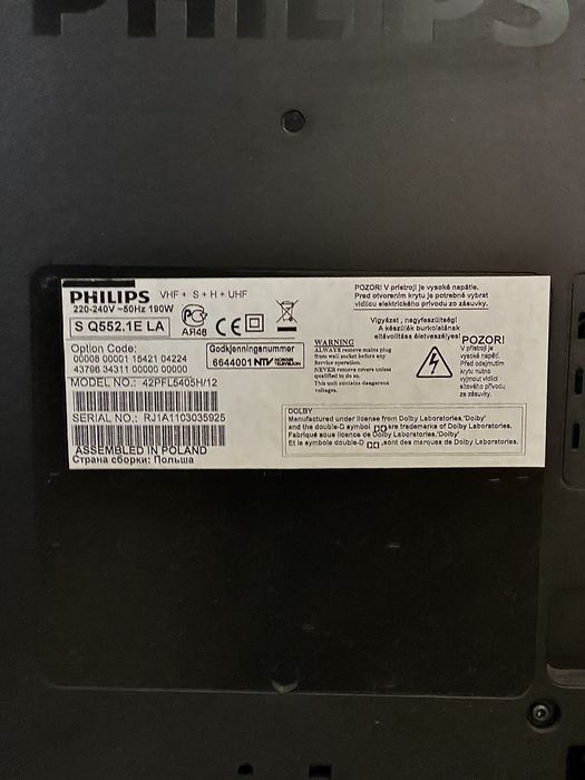 Телевізор Philips 42PFL5405H/12