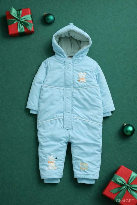 6-9 міс зимовий комбінезон Італія. Зимовий. Застібка - блискавка