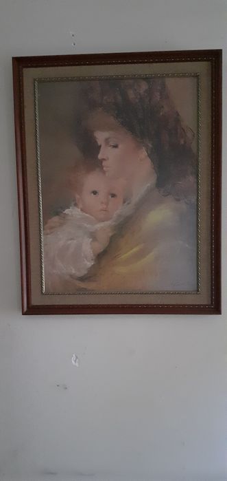 Quadro Mãe com filho ao colo