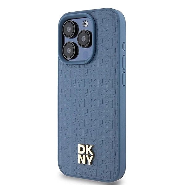 Etui DKNY Leather Monogram Pattern Metal Logo MagSafe na iPhone 15 Pro