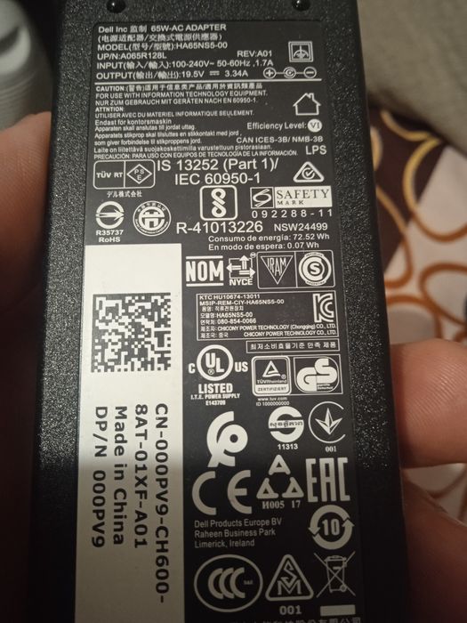 Зарядное блок живлення Dell