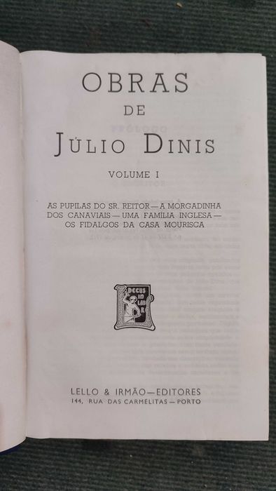 Obras de Júlio Dinis - 2 Volumes - Edição Lello & Irmão