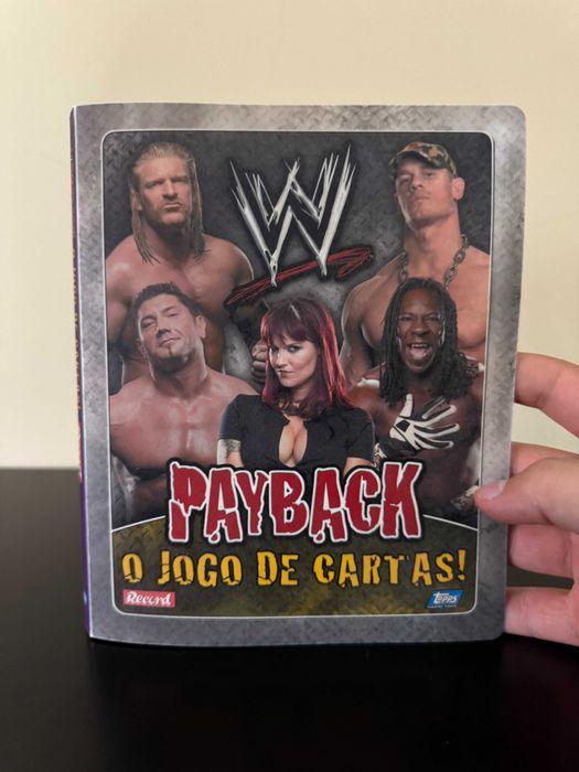 Caderneta e cartas WWE Payback da Topps e Record