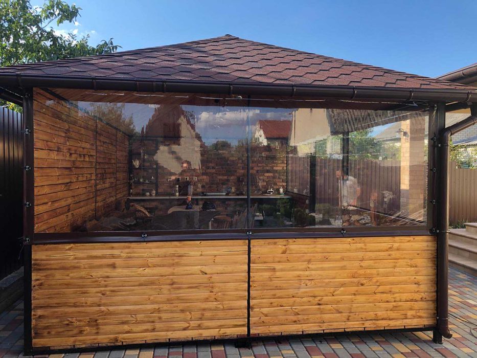 Тенты, мягкие окна на беседки, палатки, веранды.