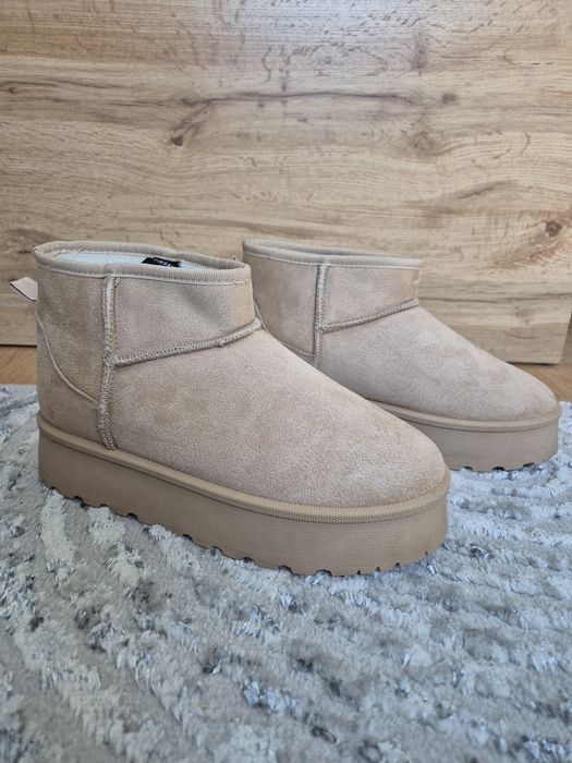 śniegowce zimowe buty na platformie 40 sinsay