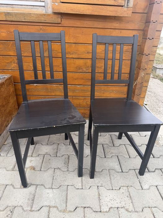 2 cadeiras madeira preta IKEA