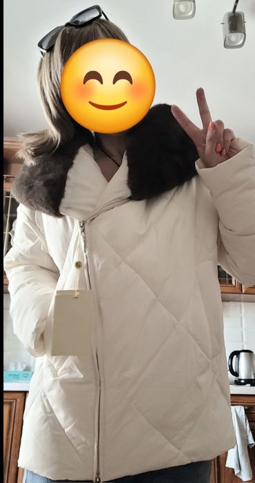 Нова зимова куртка. наповнювачЕКО ПУХ.. Молочна