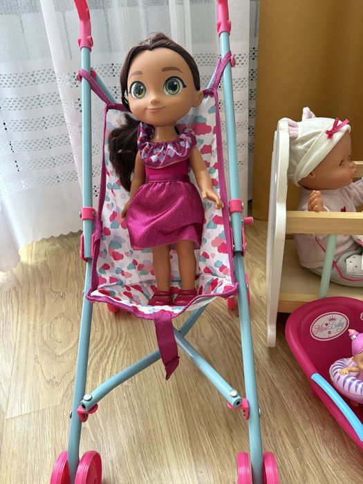 Комплект іграшок колиска візочок ляльки сушка для одягу